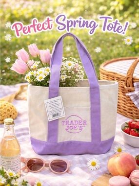 Trader Joe‘s Mini Canvas Tote - Pastel Purple 💜